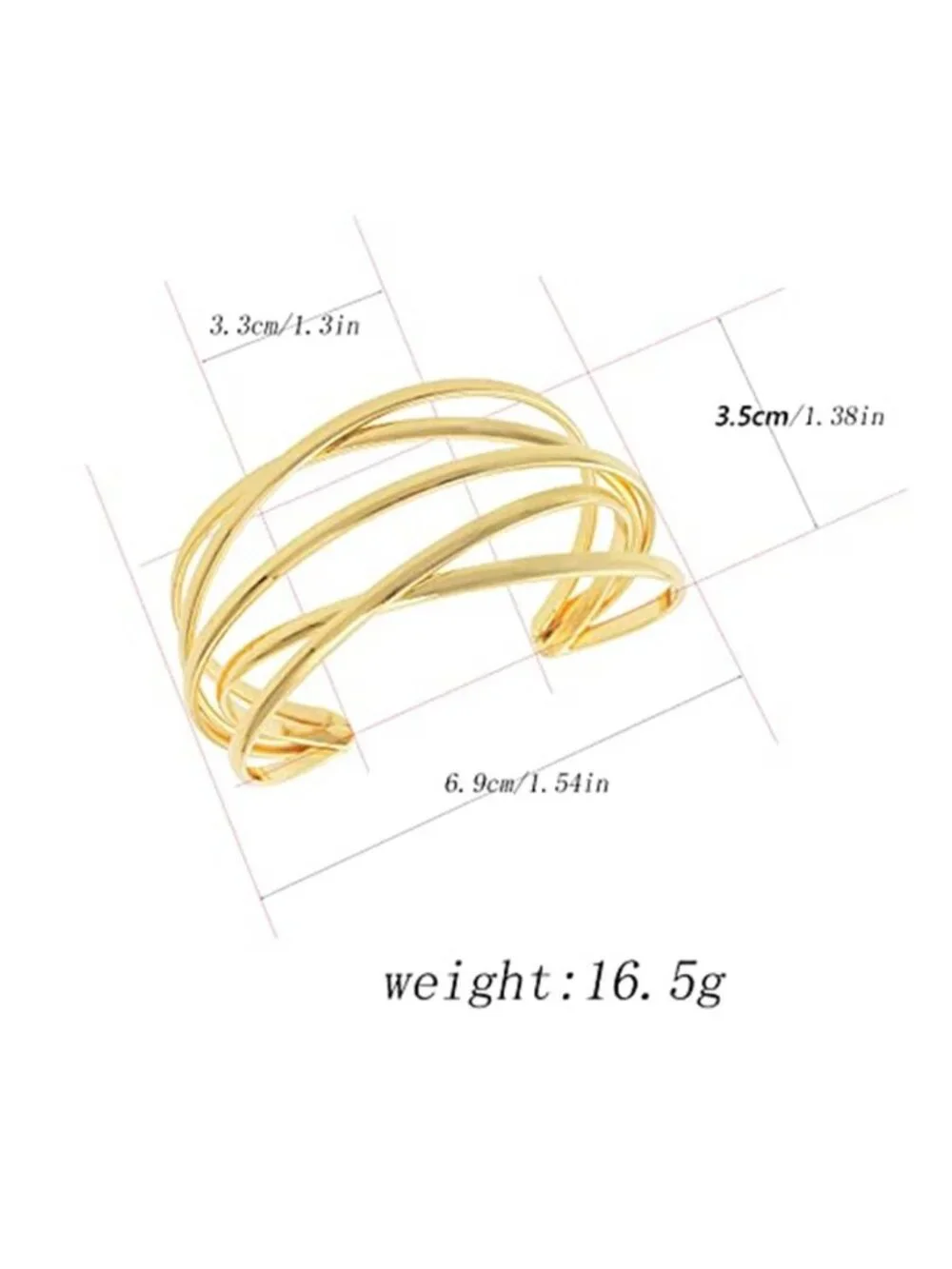 Womens Adjustable Cuff Bracelet Multi Layer Cross Open Bangle Alloy Statement